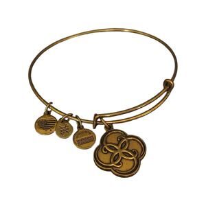 ALEX AND ANI Breath of Life Rafaelian Bracelet Bangle Charm Brass Adjustable